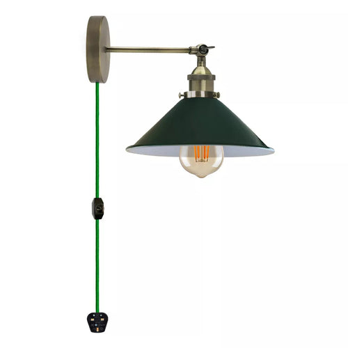Modern Vintage Plug In Wall Lights E27 Indoor Metal Wall
