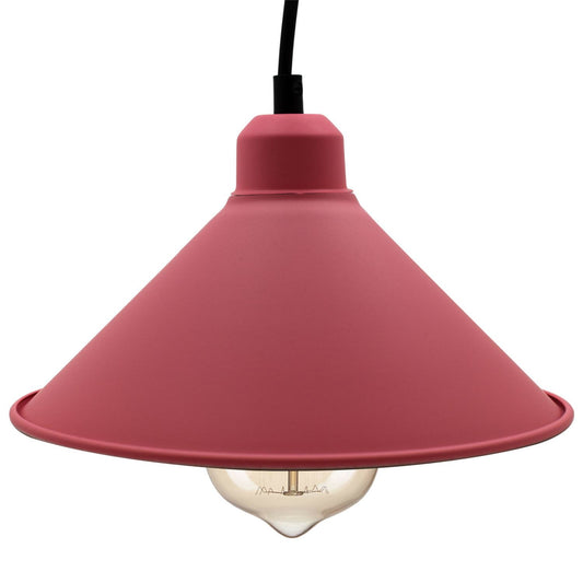 Pink Retro Industrial Hanging Ceiling Cone Shade