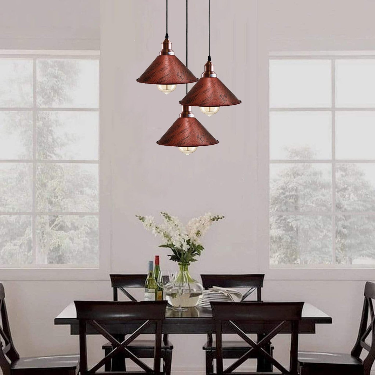 3 Pendant Light Fixture Metal Colours