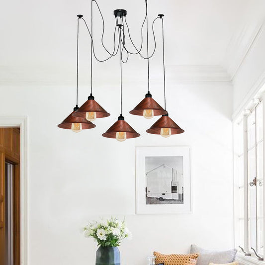 5 & 8 Light Industrial Spider Pendant