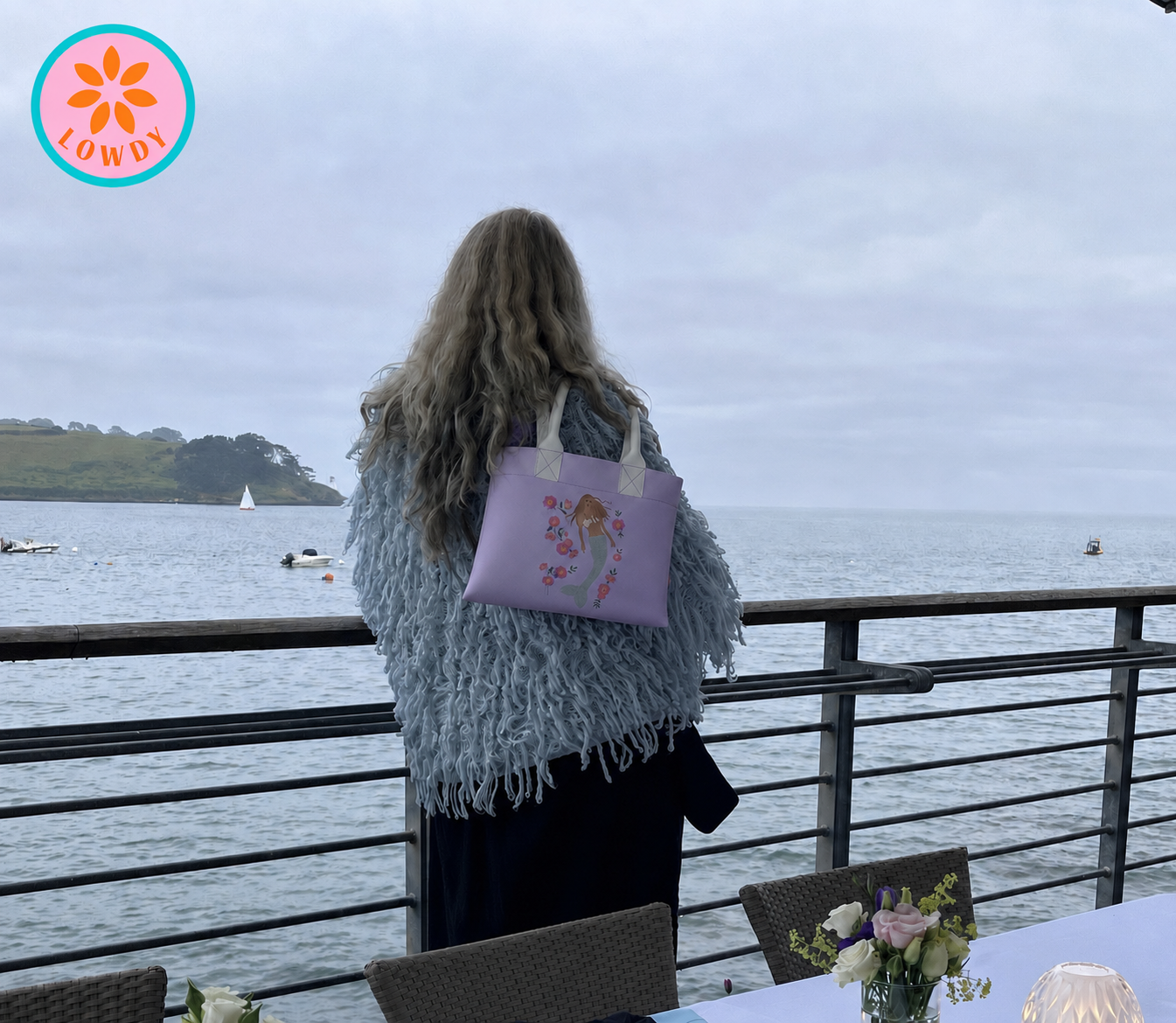 Senara - Aqua - Mermaid Neoprene Handbag