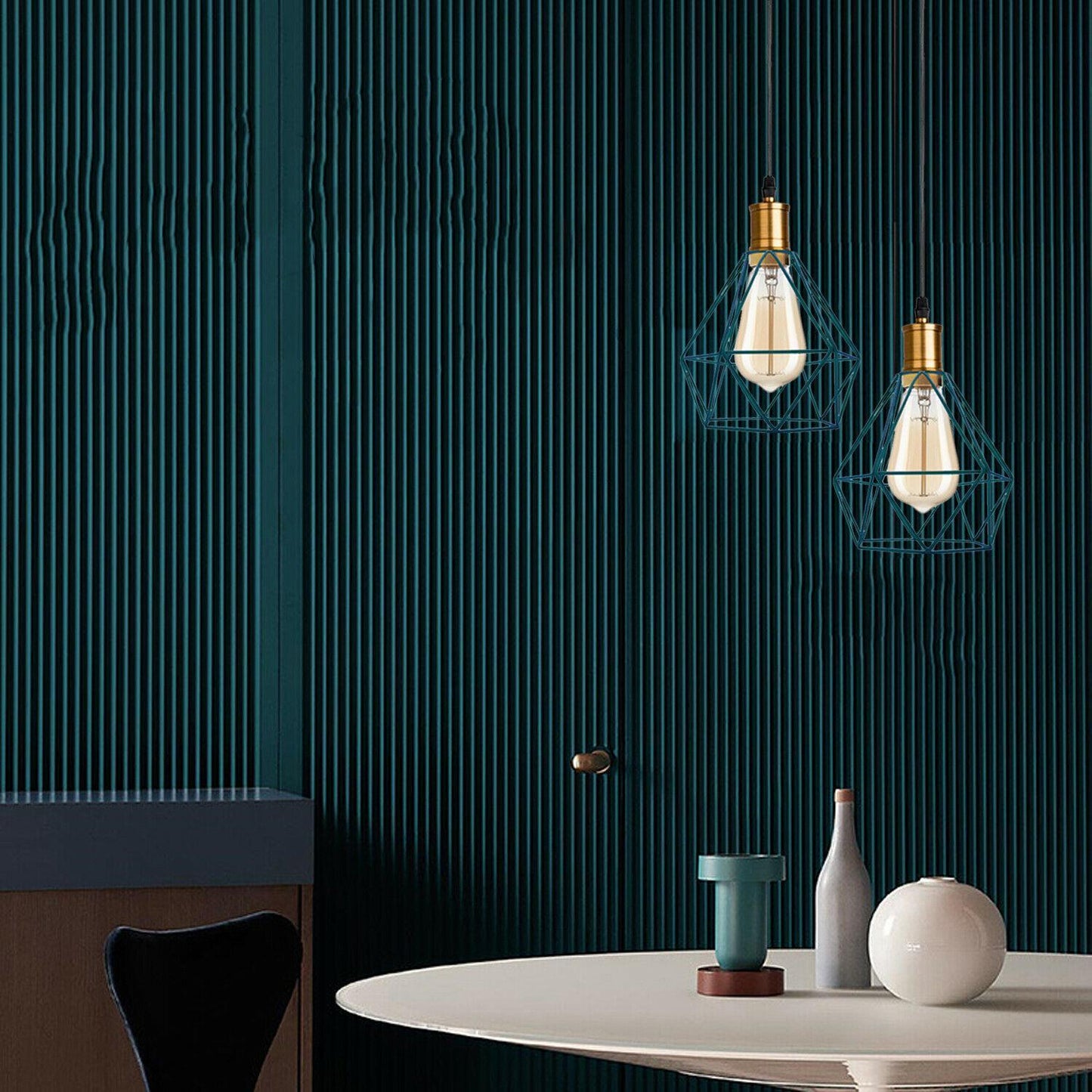 Zadie Modern Diamond Cage Pendant Light