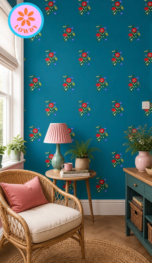 Posy Riot - Poppy Ardevora - Signature Wallpaper - Mineral