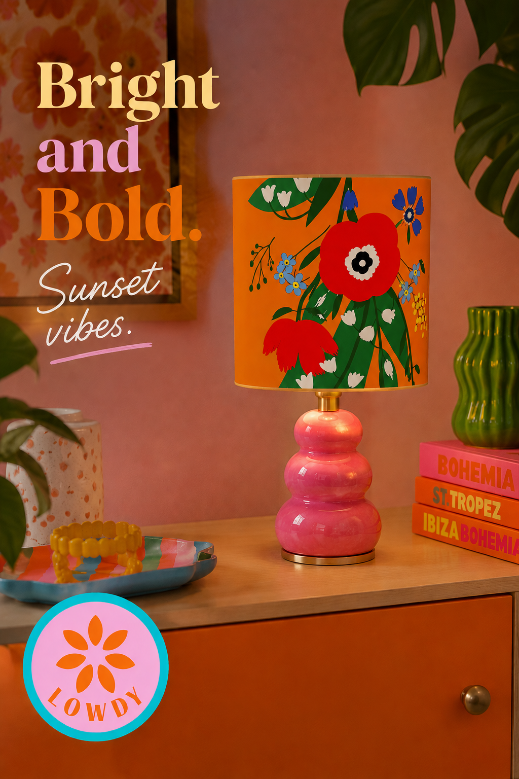 Posy Riot - Poppy Ardevora - Lampshade - Bold - Sunset