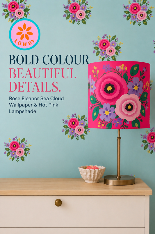 Posy Riot - Rose Eleanor - Lampshade - Bold - Peony