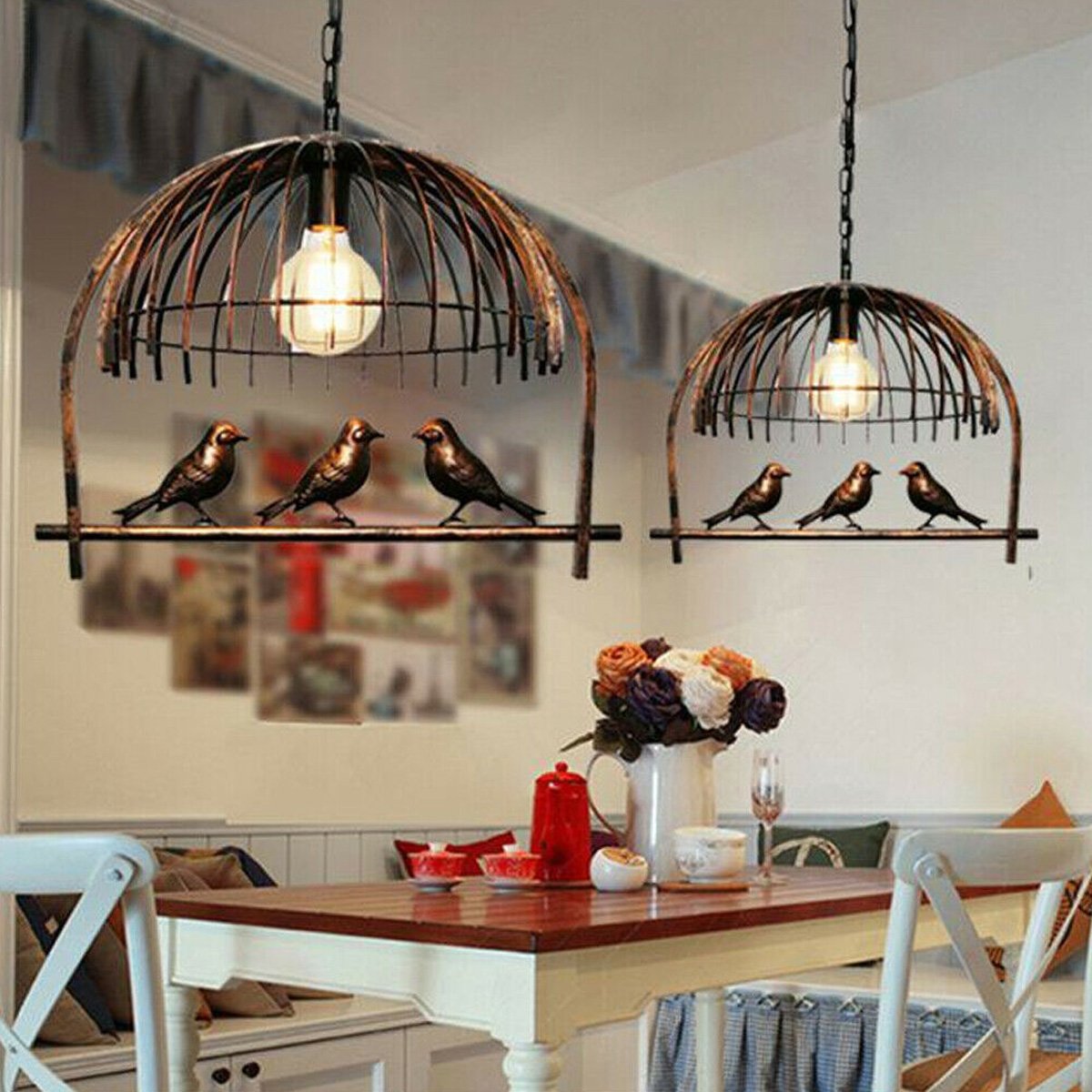 Bird Cage Ceiling Light With FREE Bulb