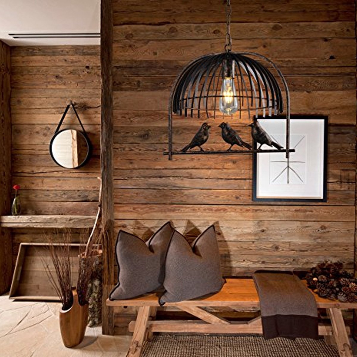 Bird Cage Ceiling Light With FREE Bulb