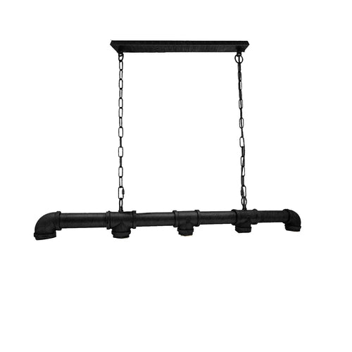 Gable Industrial 5 Bulb Water Pipe Pendant Light
