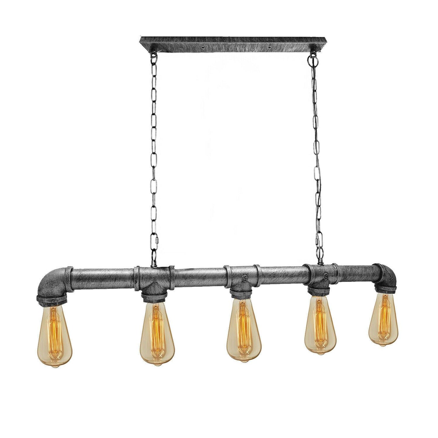 Gable Industrial 5 Bulb Water Pipe Pendant Light