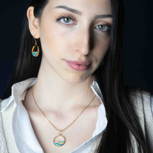 Ocean Recycled Wood Necklace