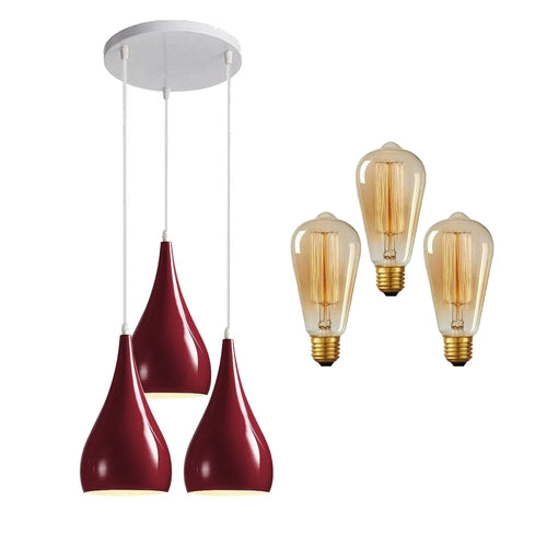 3 Head Cluster Pendant Light Hanging Ceiling Light Lamp Teardrop