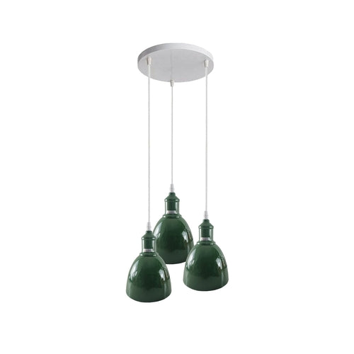 Ceiling Pendant Light Red 3 Shade Lighting