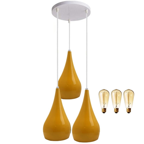 3 Head Cluster Pendant Light Hanging Ceiling Light Lamp Teardrop