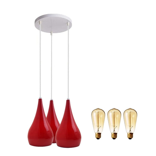 3 Head Cluster Pendant Light Hanging Ceiling Light Lamp Teardrop