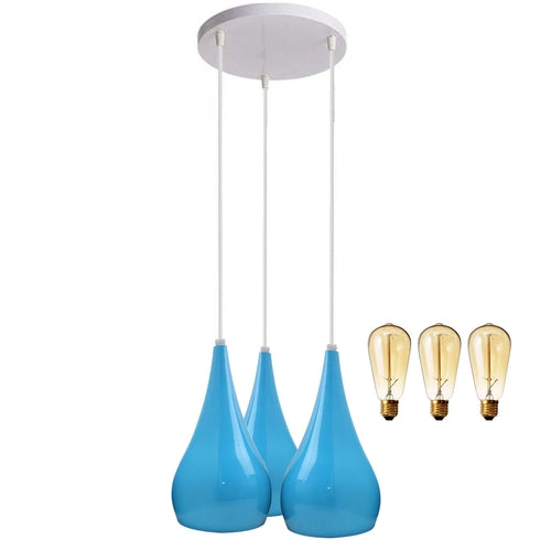 3 Head Cluster Pendant Light Hanging Ceiling Light Lamp Teardrop