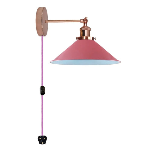 Modern Vintage Plug In Wall Lights E27 Indoor Metal Wall