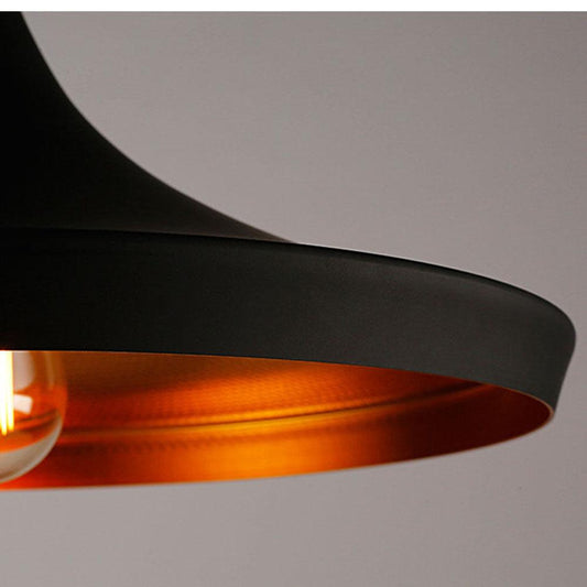 Vintage Golden Interior Elegant Wide Ceiling Pendant Aluminum