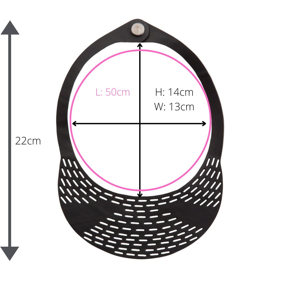 Cipher Recycled Rubber Cutwork Necklace product view