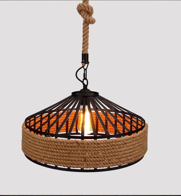 Isla / Adjustable Hemp Rope Pendant Light