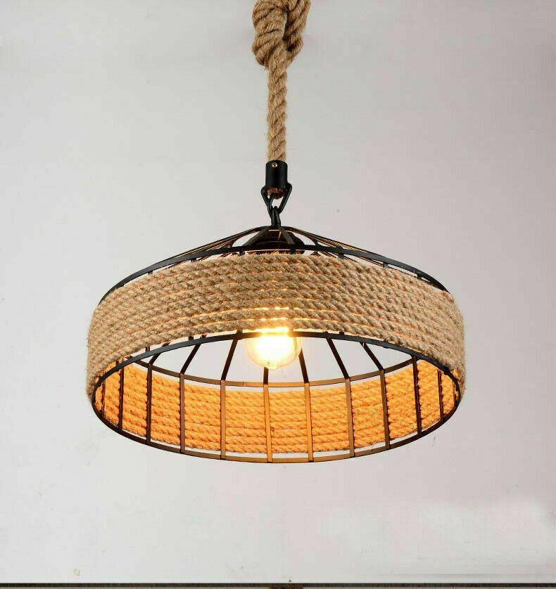 Isla / Adjustable Hemp Rope Pendant Light