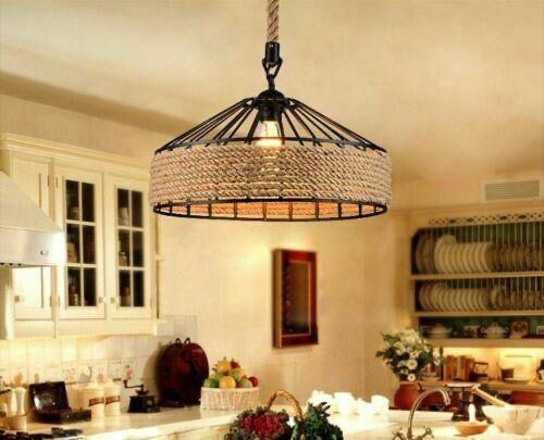 Isla / Adjustable Hemp Rope Pendant Light