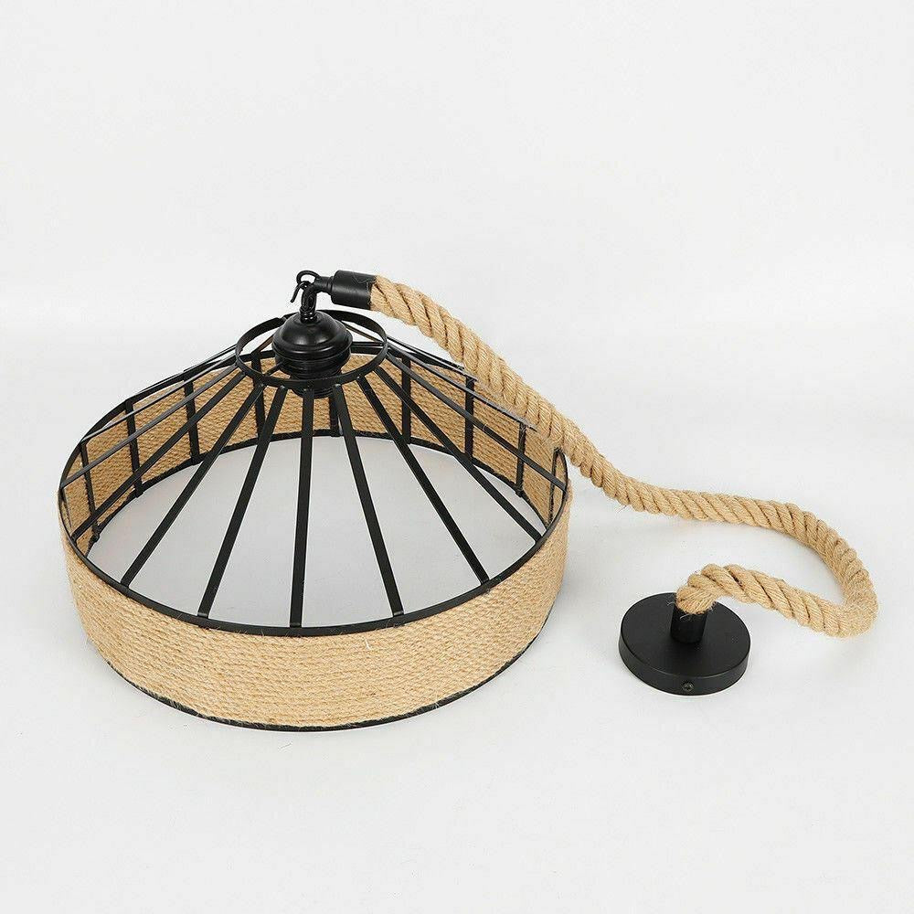 Isla / Adjustable Hemp Rope Pendant Light