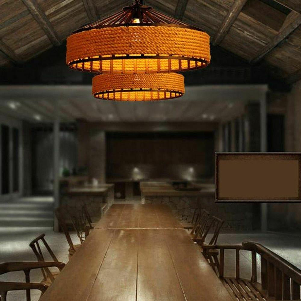 Isla / Adjustable Hemp Rope Pendant Light