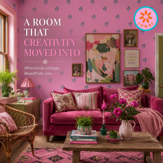 Posy Riot - Eva May - Signature Wallpaper - Pink Pop