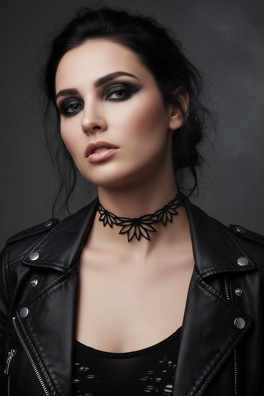 Lotus Flower Rubber Choker