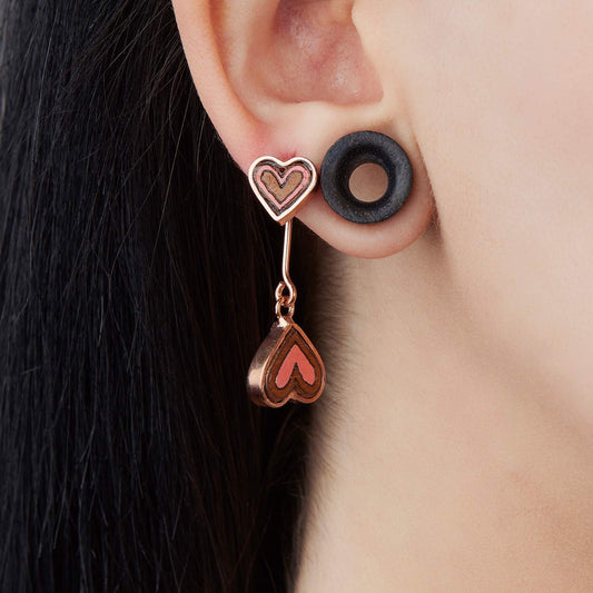 Love Recycled Wood Earrings