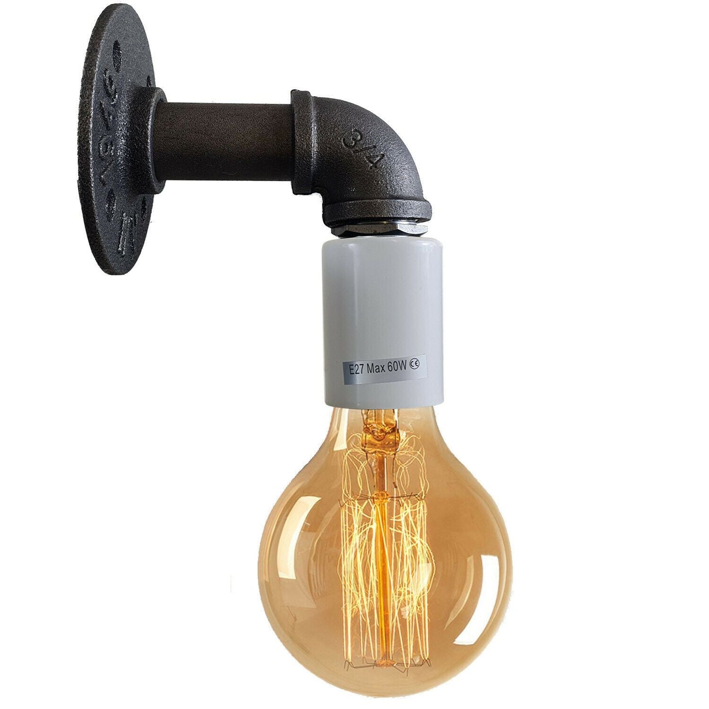 Water Pipe Wall Lamp Industrial style single wall light fitting