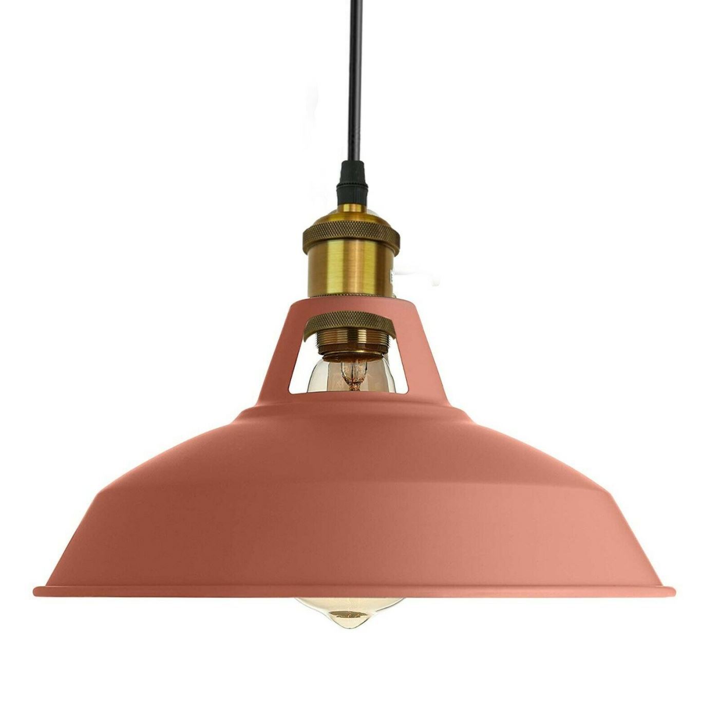 Modern Pink Colour Lampshade Industrial Retro Style Metal Ceiling