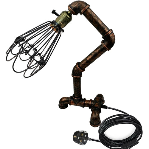 Morvoren Waterpipe Desk Lamp Industrial Meets Mermaid Whimsy - Loving you back ♥️ Free P&P