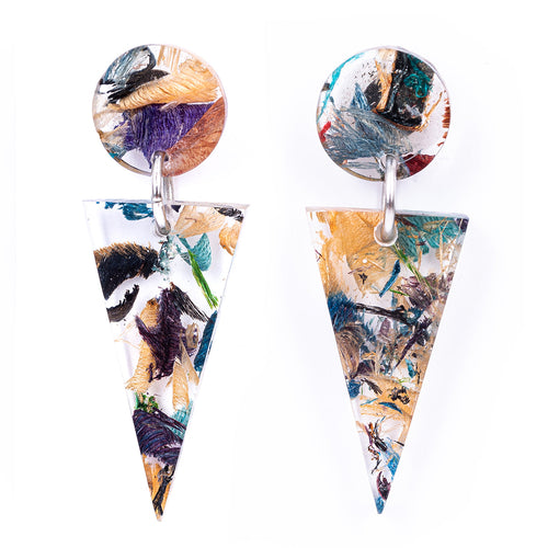 Shari Recycled Skateboard Resin Earrings product view