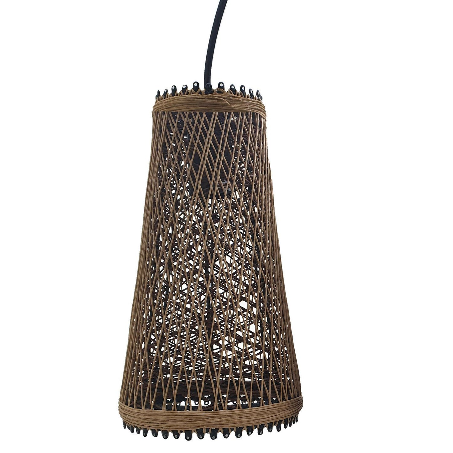 Modern Wicker Rattan Basket Style Ceiling Pendant Light Shade