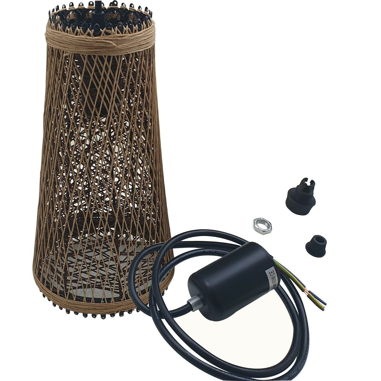 Modern Wicker Rattan Basket Style Ceiling Pendant Light Shade