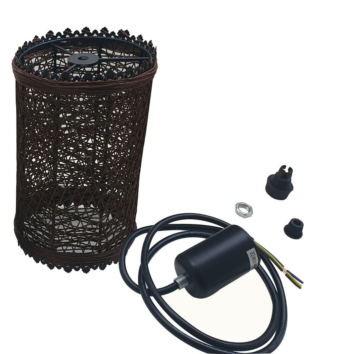 Rattan Pendant Shade Fits Existing Standard Pendant