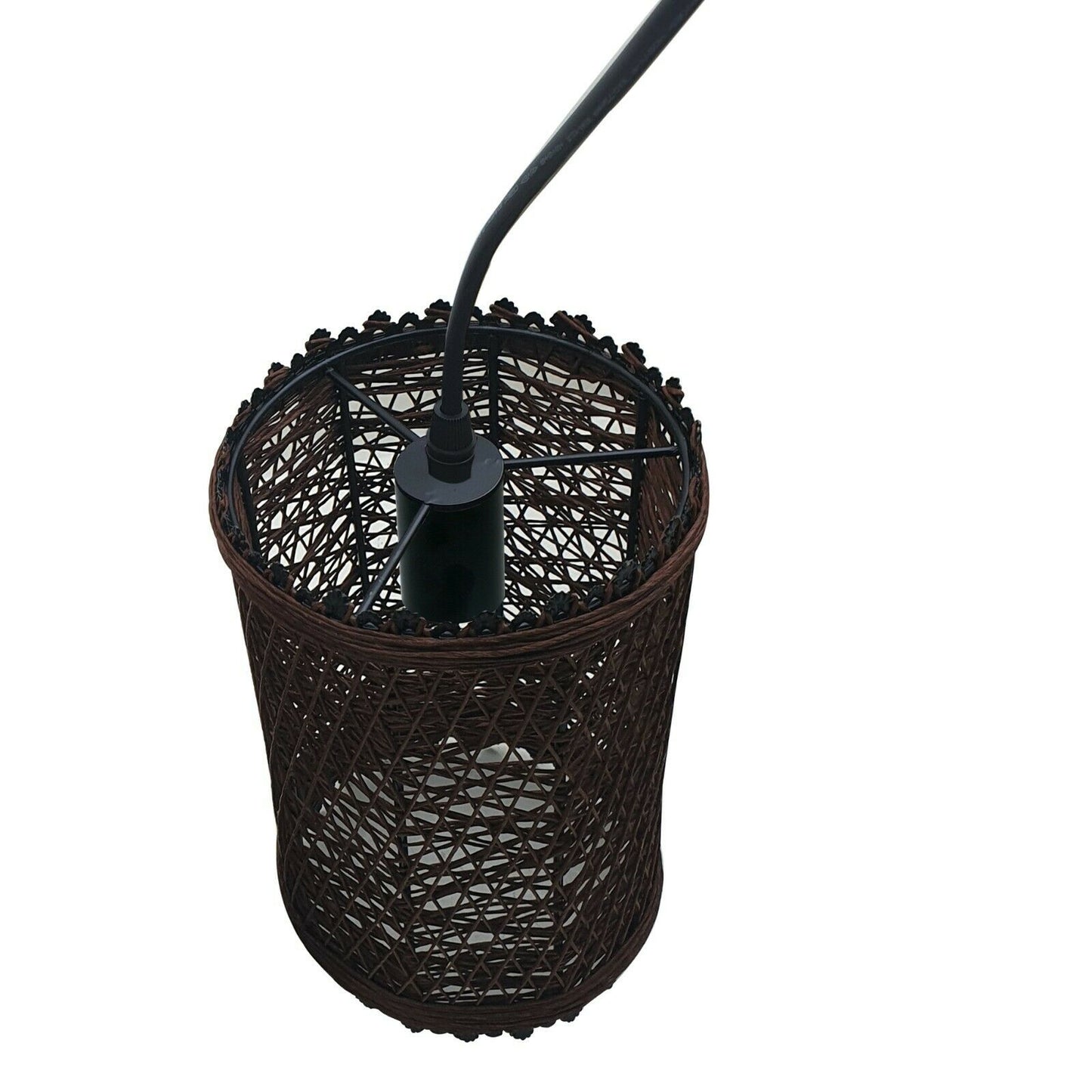 Rattan Pendant Shade Fits Existing Standard Pendant
