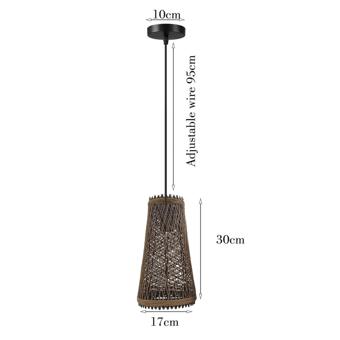 Modern Wicker Rattan Basket Style Ceiling Pendant Light Shade