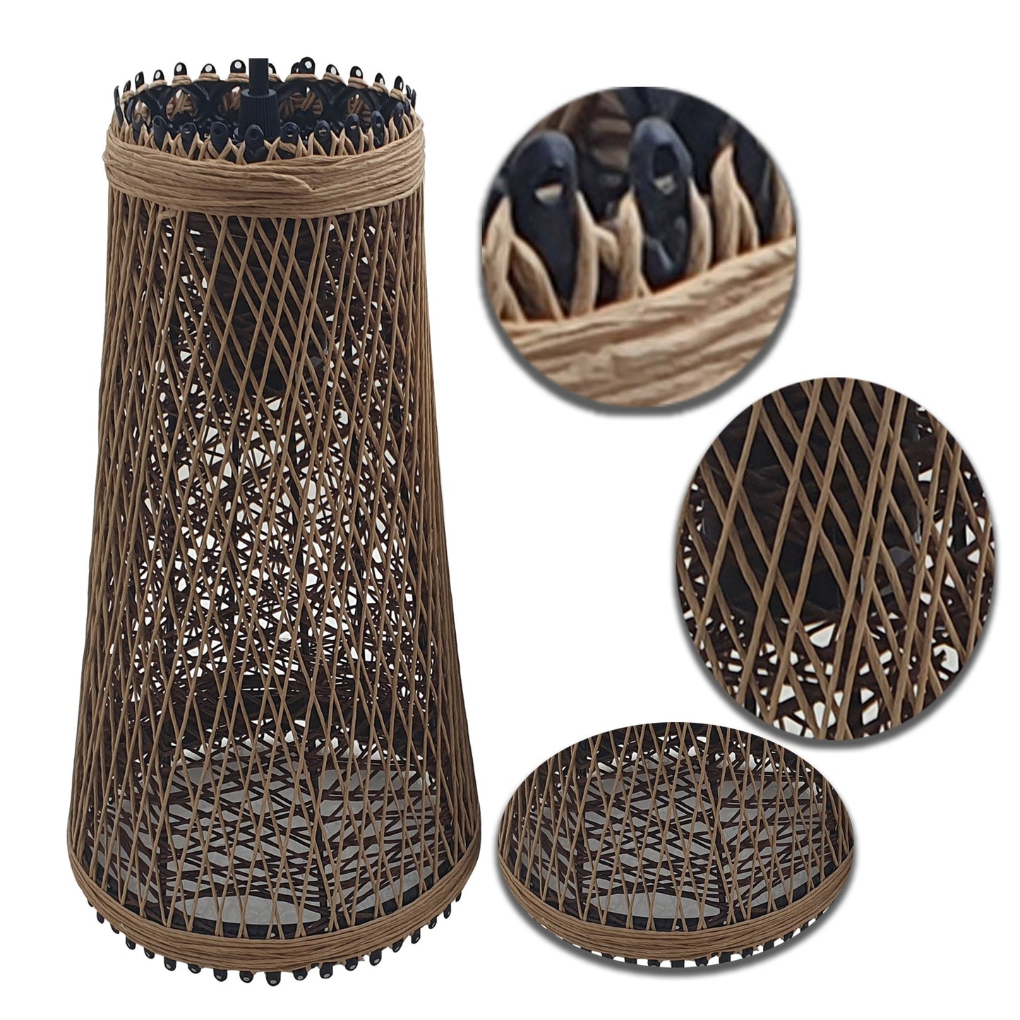 Modern Wicker Rattan Basket Style Ceiling Pendant Light Shade