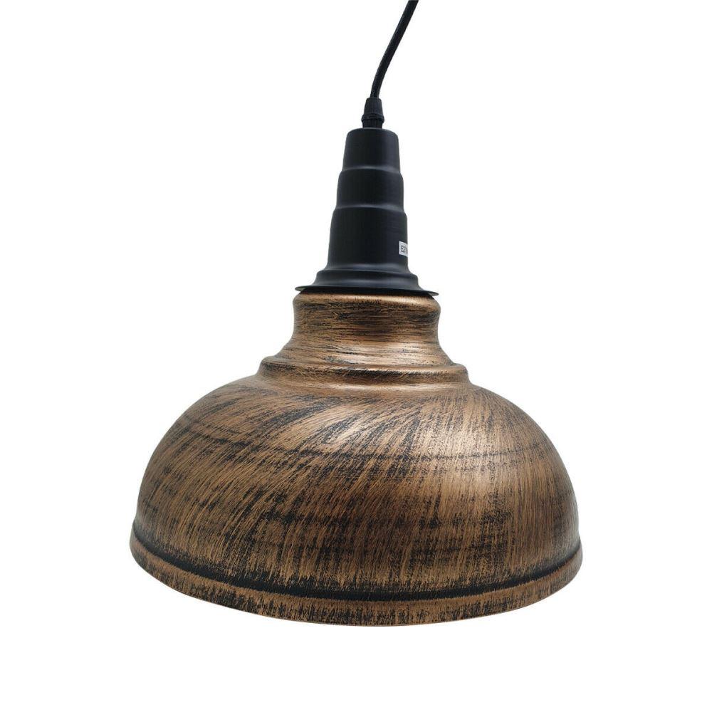 Curvy Pendant Lighting Metal Industrial Vintage