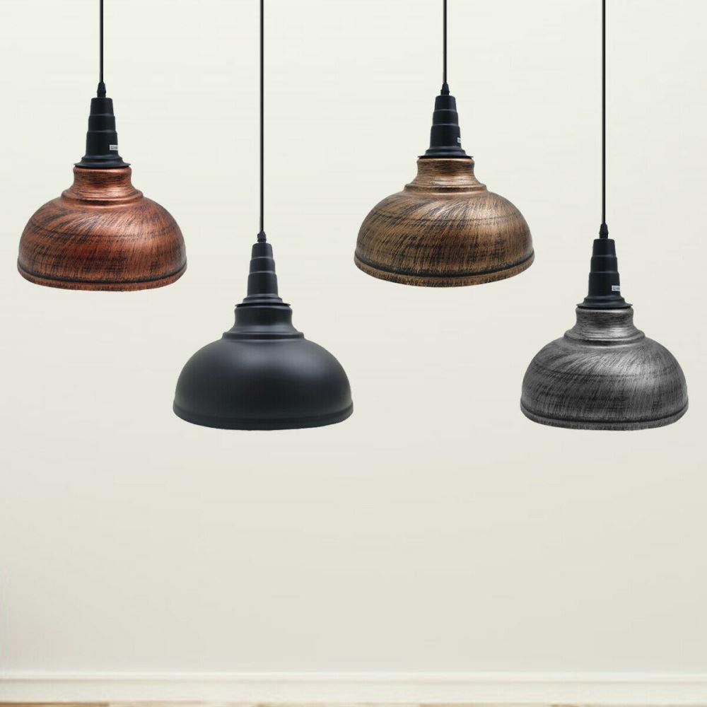 Curvy Pendant Lighting Metal Industrial Vintage