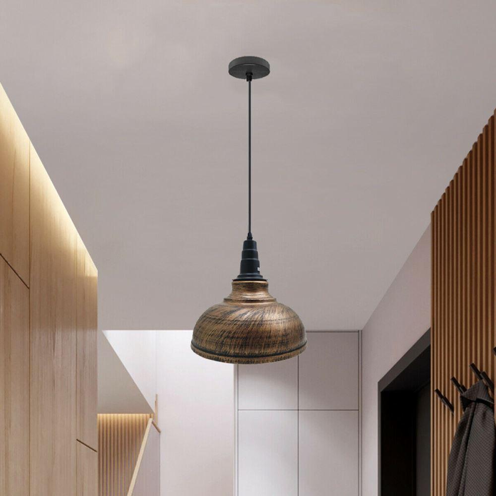 Curvy Pendant Lighting Metal Industrial Vintage
