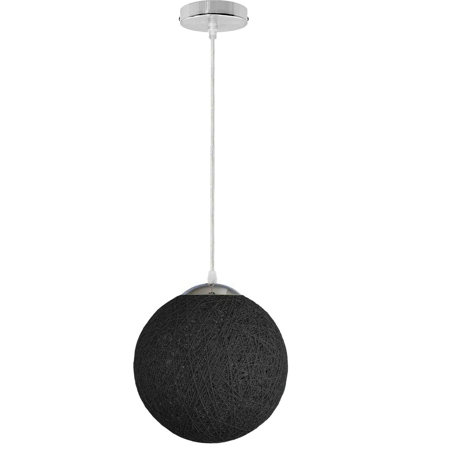 Black Ball Light Hanging Single Shade