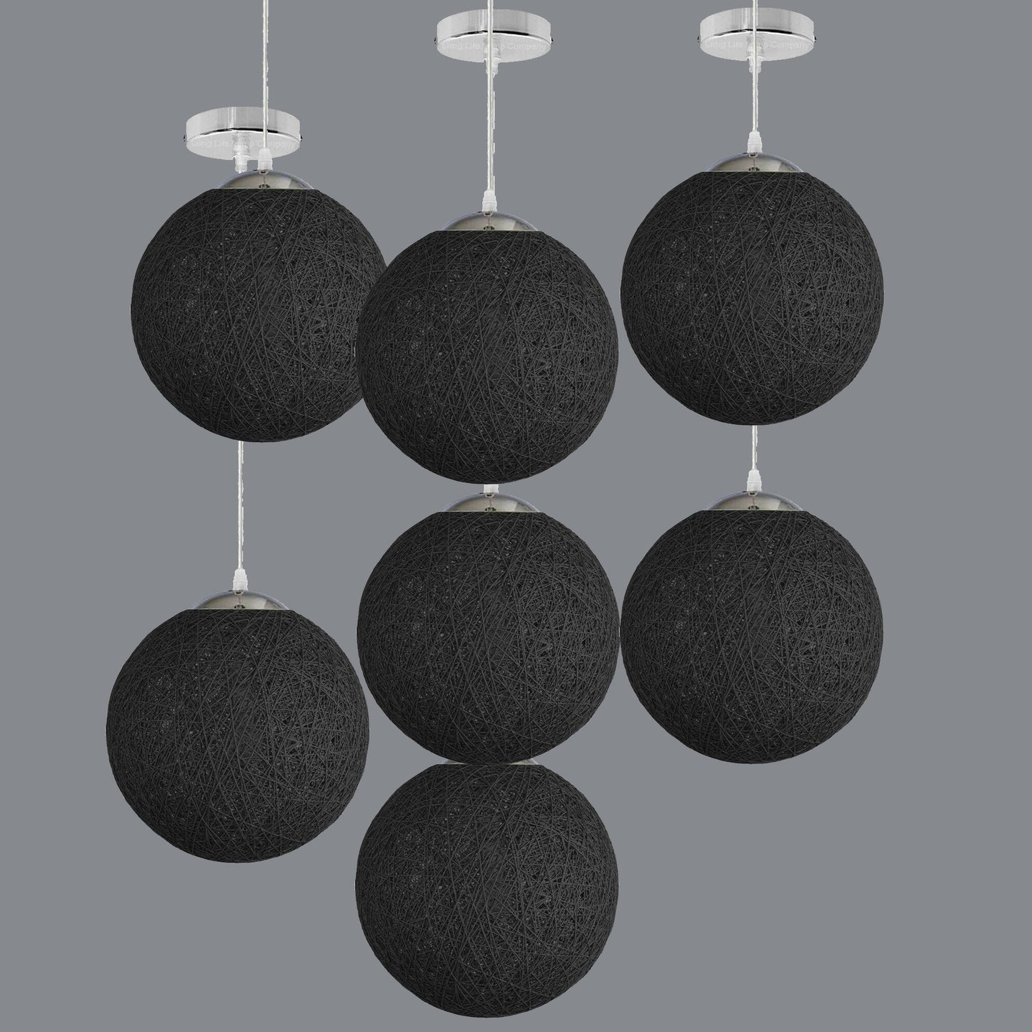Black Ball Light Hanging Single Shade