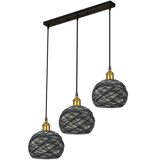 Florence Wicker Trio Pendant
