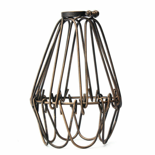Industrial Water Lily Iron Wire Cage Lamp Lighting Decoration