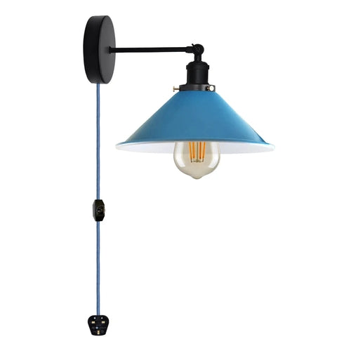 Modern Vintage Plug In Wall Lights E27 Indoor Metal Wall