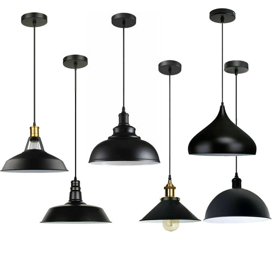Black Industrial Metal Ceiling Light Collection