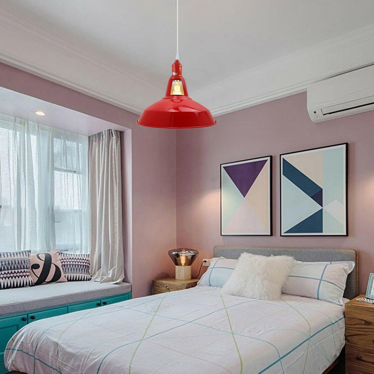Red Retro shaped Pendant Light Shades
